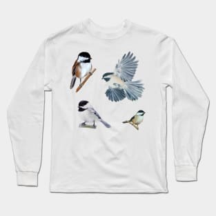 Painted Chickadee Set Long Sleeve T-Shirt